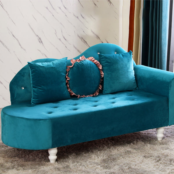 French Country Upholstered Chaise Lounge Couch Velvet Chaise Lounge