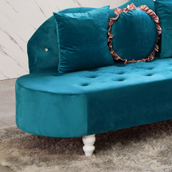 French Country Upholstered Chaise Lounge Couch Velvet Chaise Lounge