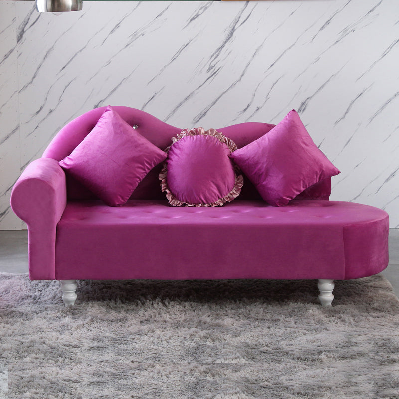 French Country Upholstered Chaise Lounge Couch Velvet Chaise Lounge