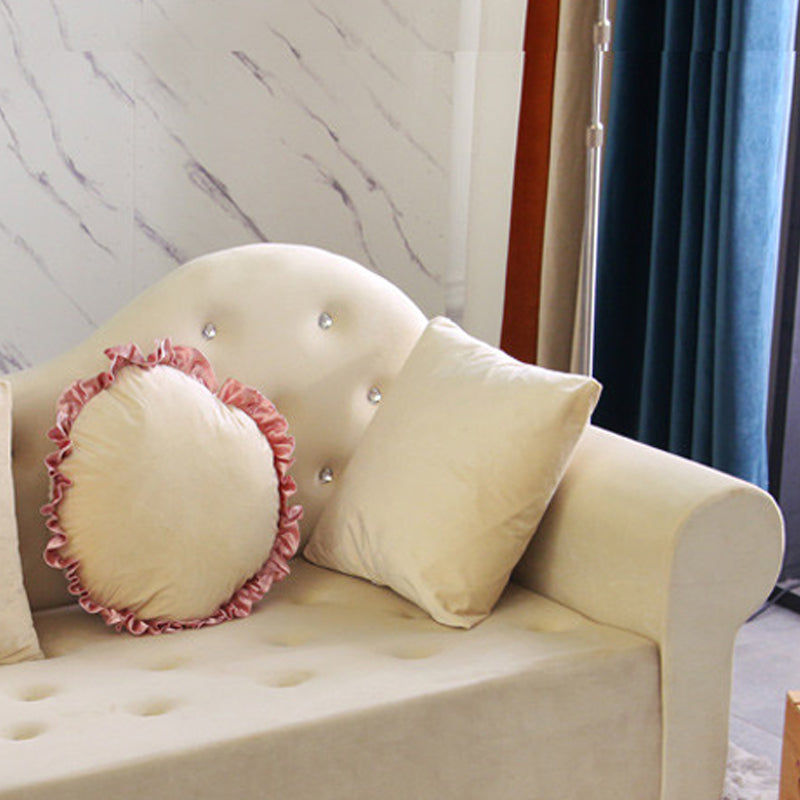 French Country Upholstered Chaise Lounge Couch Velvet Chaise Lounge