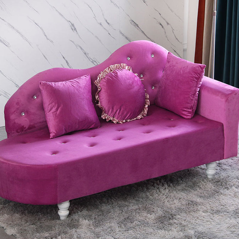 French Country Upholstered Chaise Lounge Couch Velvet Chaise Lounge