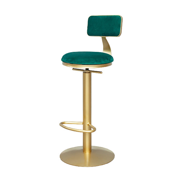 Armless Bar Stools Adjustable Height Swivel Dining Stools with Footrest