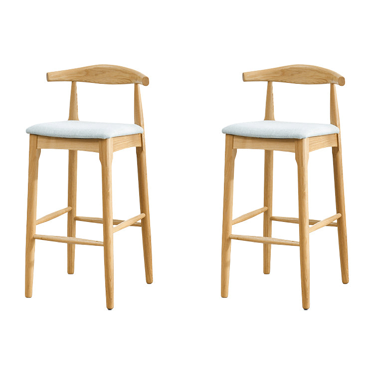 Industrial Style Counter Chair Solid Wood Footrest Counter Stool for Restaurant