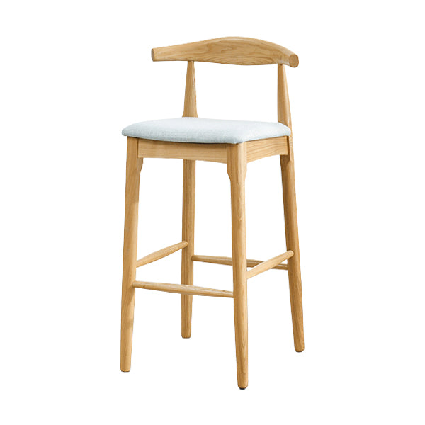 Industrial Style Counter Chair Solid Wood Footrest Counter Stool for Restaurant
