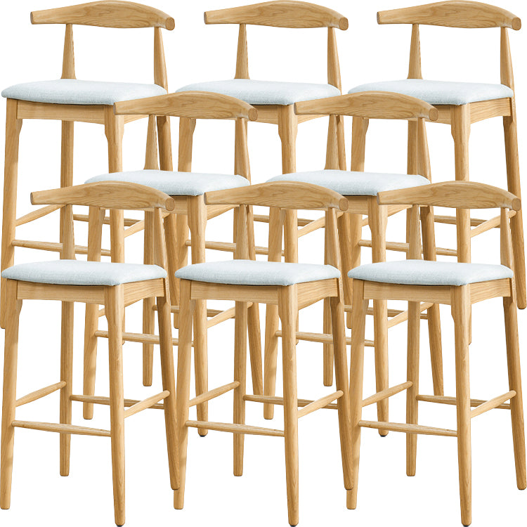 Industrial Style Counter Chair Solid Wood Footrest Counter Stool for Restaurant