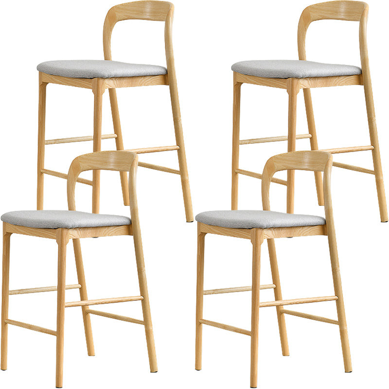 Industrial Style Counter Chair Solid Wood Footrest Counter Stool for Restaurant