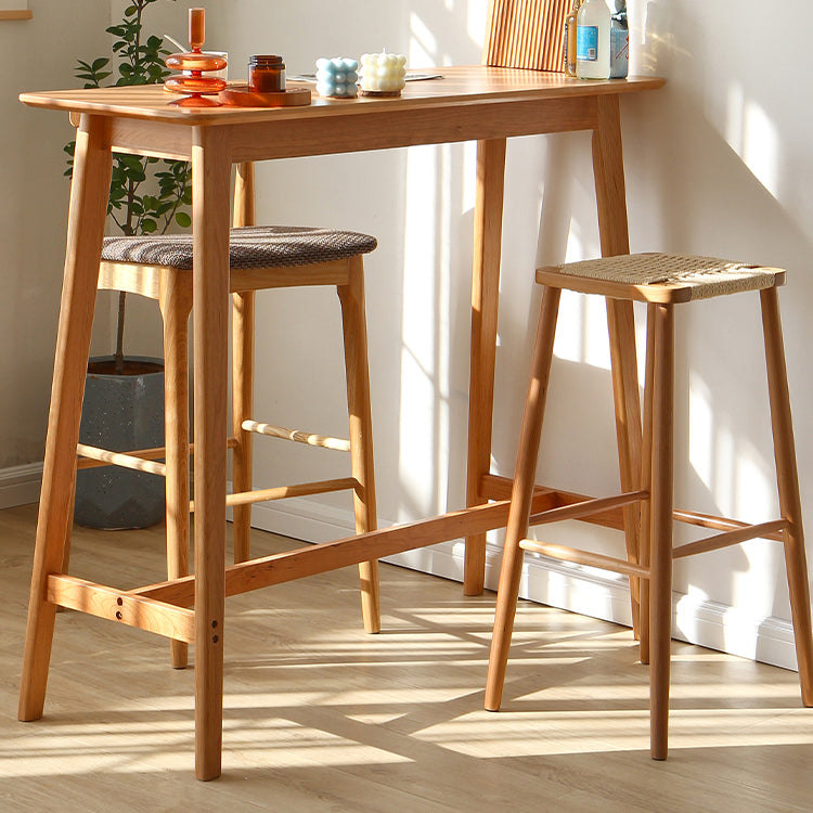 Modern Rectangular Bar Table Solid Wood Bar Table for Dining Room