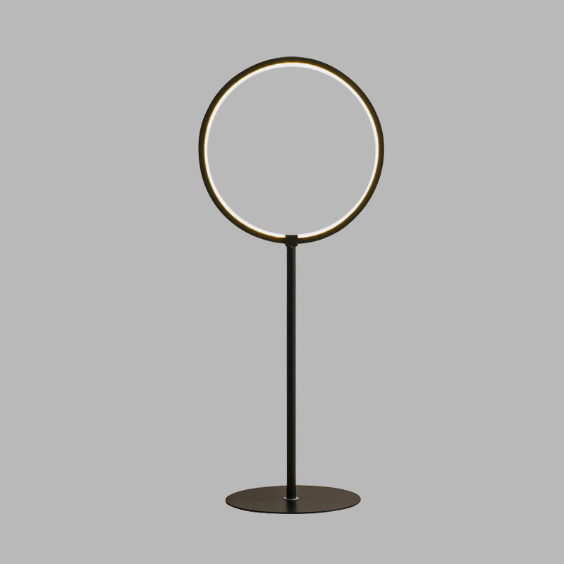 Metalen ring nachtkastje licht minimalistische led kleine bureaulamp in zwart voor slaapkamer