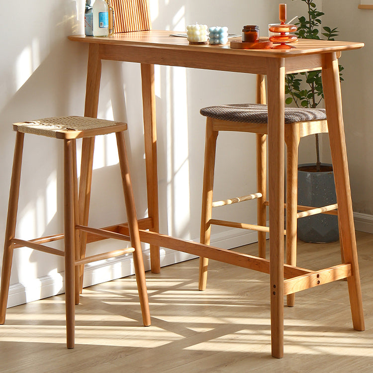 Modern Rectangular Bar Table Solid Wood Bar Table for Dining Room