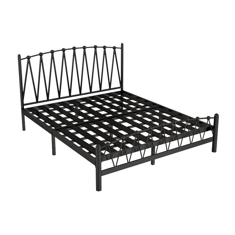 Glam Solid Color Open-Frame Bed Metal Open-Frame Bed with Metal Legs
