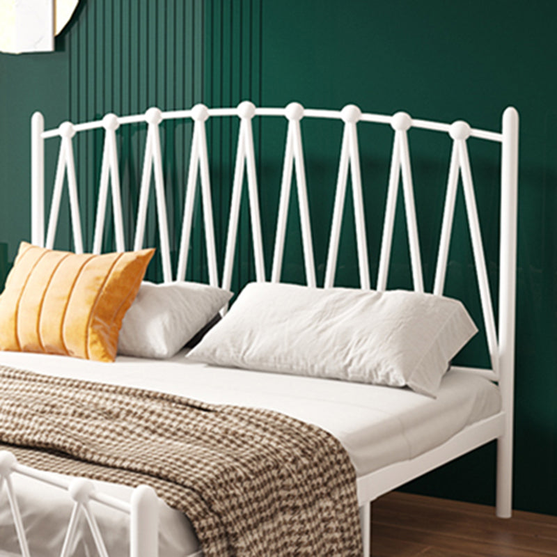 Glam Solid Color Open-Frame Bed Metal Open-Frame Bed with Metal Legs