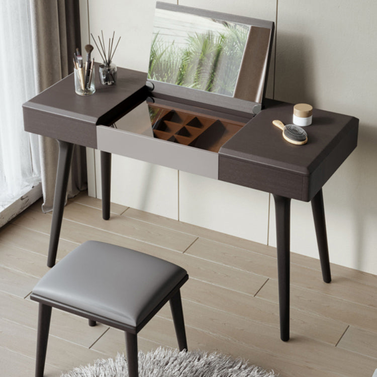 Contemporary Bedroom Makeup Vanity Desk Glass Vanity Dressing Table with Drawer