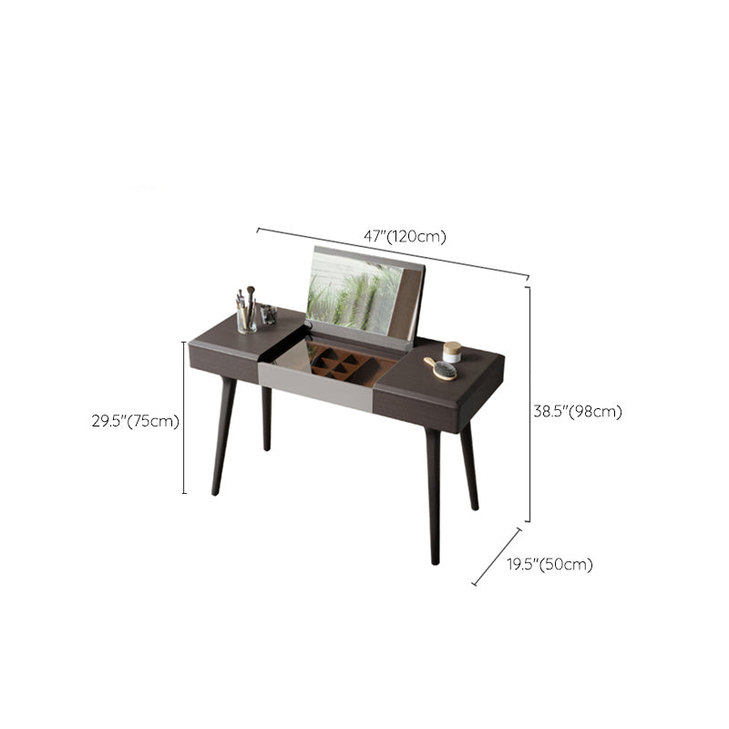 Contemporary Bedroom Makeup Vanity Desk Glass Vanity Dressing Table with Drawer
