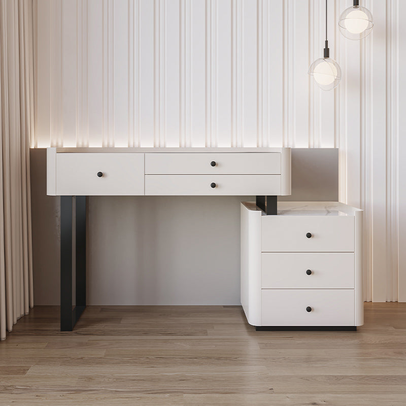 Contemporary Bedroom Makeup Vanity Desk Table Stone Vanity Dressing Table with Drawer