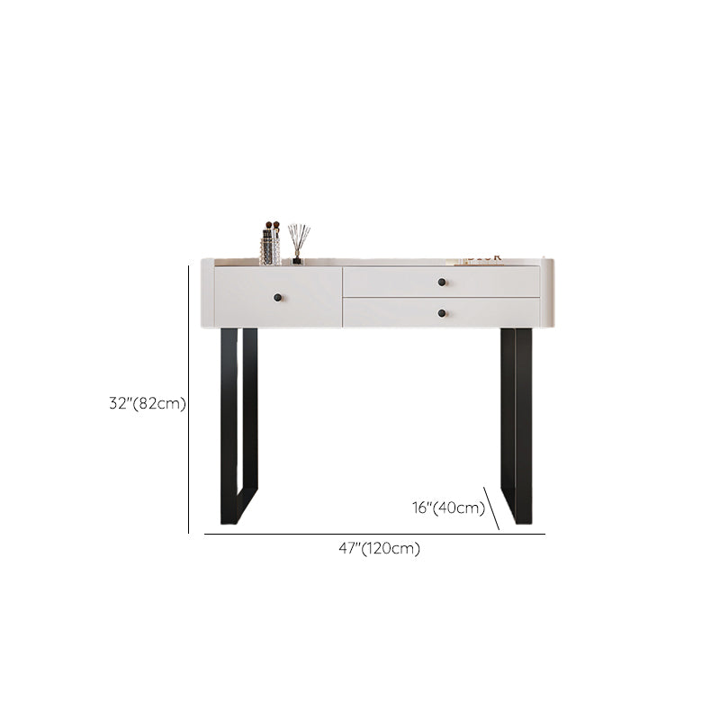 Contemporary Bedroom Makeup Vanity Desk Table Stone Vanity Dressing Table with Drawer
