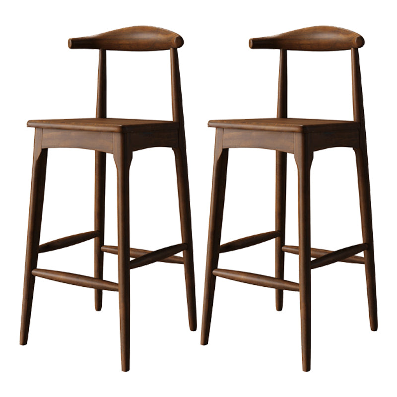 Modern Counter Height Pub Set 1/2/3 Pcs Solid Wood Bar Table and Stools in Brown