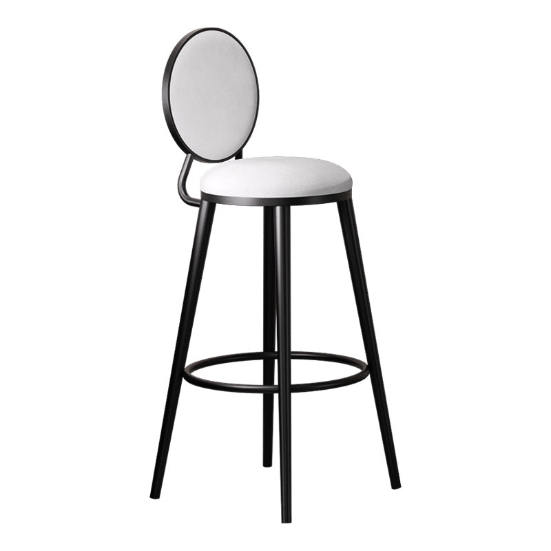 Modern Round Bar Table Set 1/3 Pcs Solid Wood Bar Table and Leather Upholstered Stools