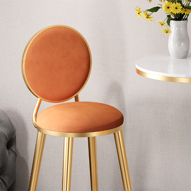 Modern Round Bar Table Set 1/3 Pcs Solid Wood Bar Table and Leather Upholstered Stools