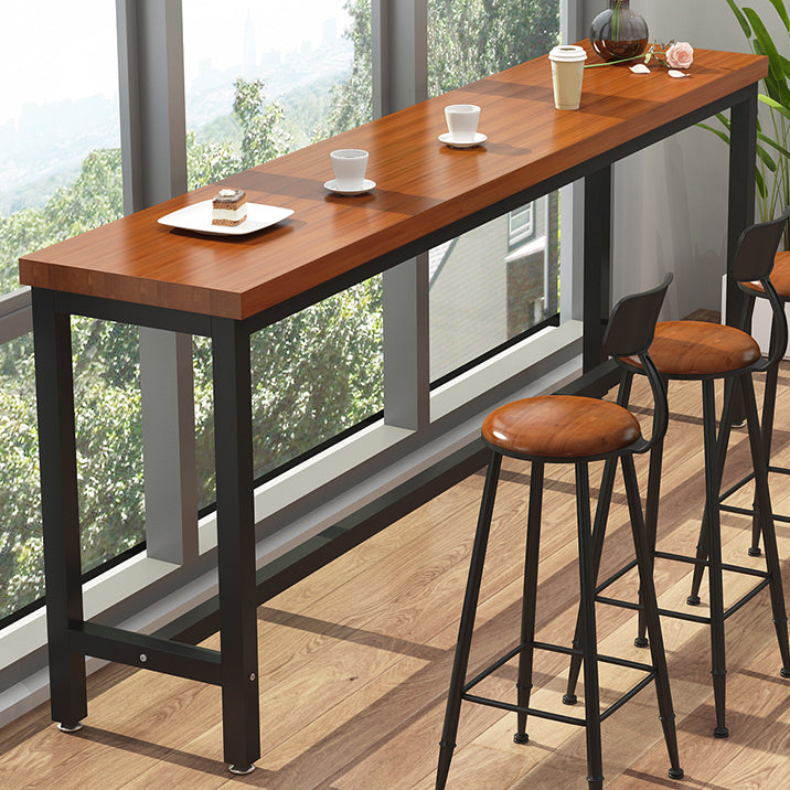 Modern Bar Stool and Table Set 1/5 Pcs Rectangle Bar Table and Upholstered Stools