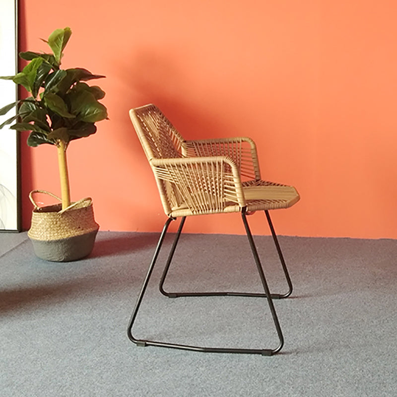 Tropical Side Chair Metal Indoor/ Outdoor Arm Chair 20.9" x 21.3" x 30.7"