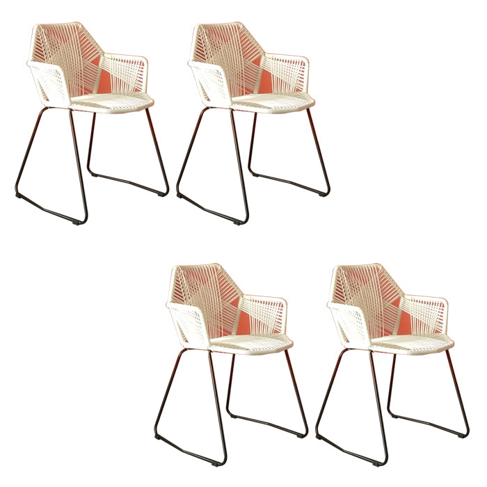 Tropical Side Chair Metal Indoor/ Outdoor Arm Chair 20.9" x 21.3" x 30.7"