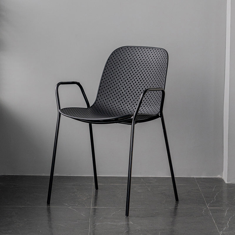 Contemporary Indoor/ Outdoor Chair Metal Dining Armchair Side Chair