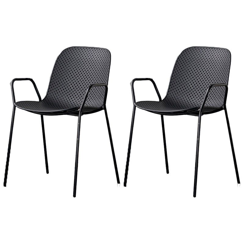Contemporary Indoor/ Outdoor Chair Metal Dining Armchair Side Chair