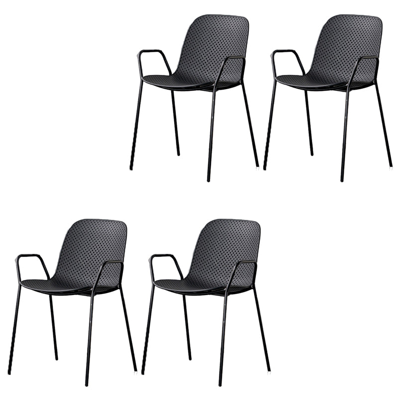 Contemporary Indoor/ Outdoor Chair Metal Dining Armchair Side Chair