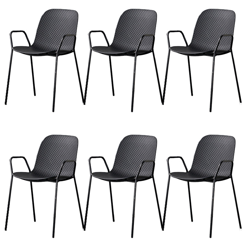 Contemporary Indoor/ Outdoor Chair Metal Dining Armchair Side Chair