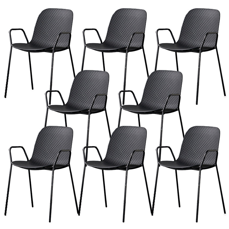Contemporary Indoor/ Outdoor Chair Metal Dining Armchair Side Chair