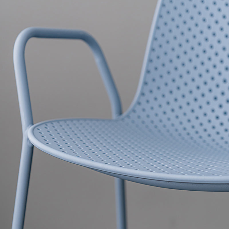 Contemporary Indoor/ Outdoor Chair Metal Dining Armchair Side Chair
