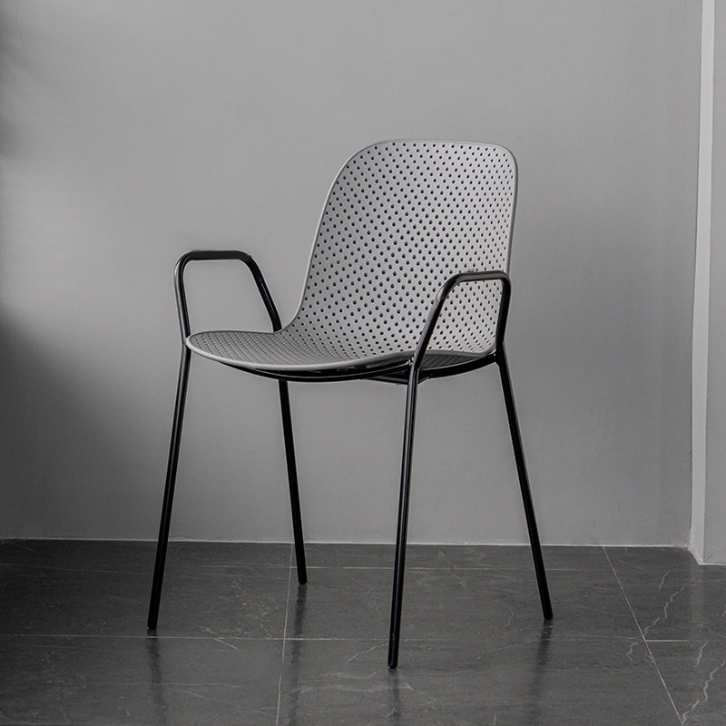 Contemporary Indoor/ Outdoor Chair Metal Dining Armchair Side Chair