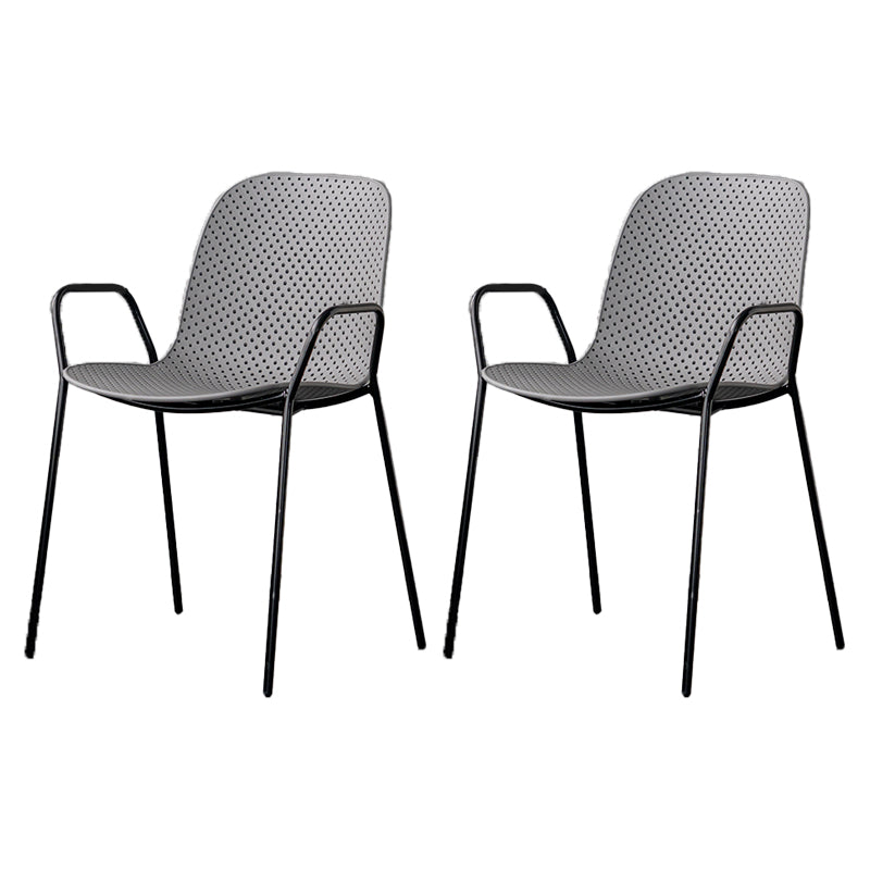 Contemporary Indoor/ Outdoor Chair Metal Dining Armchair Side Chair
