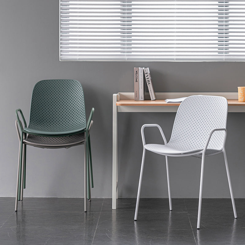 Contemporary Indoor/ Outdoor Chair Metal Dining Armchair Side Chair