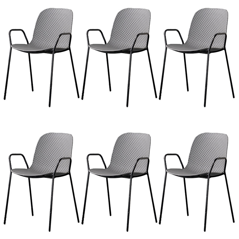 Contemporary Indoor/ Outdoor Chair Metal Dining Armchair Side Chair