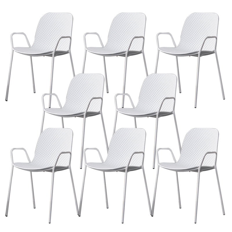 Contemporary Indoor/ Outdoor Chair Metal Dining Armchair Side Chair