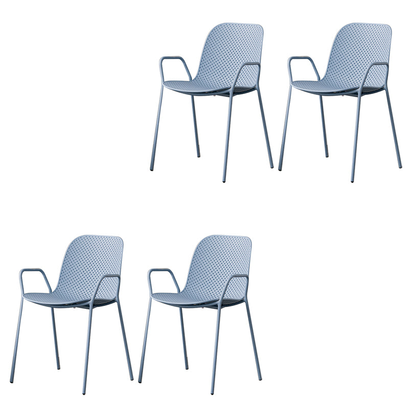 Contemporary Indoor/ Outdoor Chair Metal Dining Armchair Side Chair