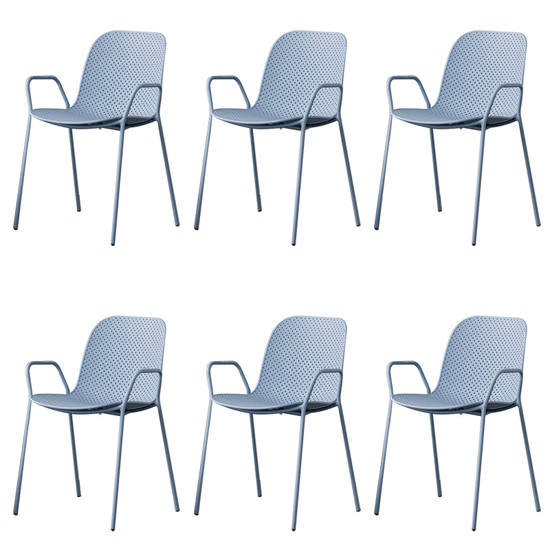 Contemporary Indoor/ Outdoor Chair Metal Dining Armchair Side Chair
