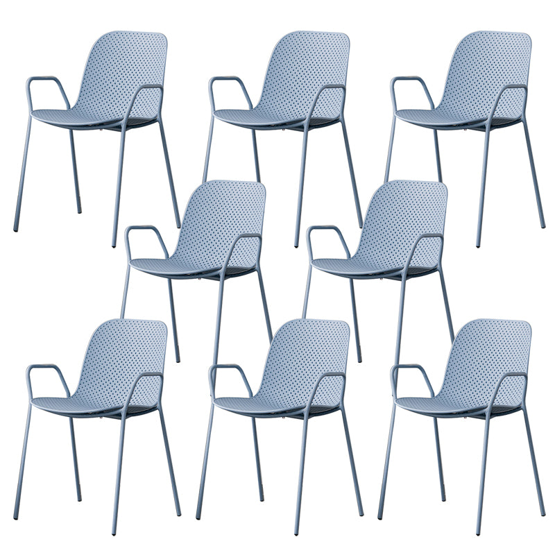 Contemporary Indoor/ Outdoor Chair Metal Dining Armchair Side Chair