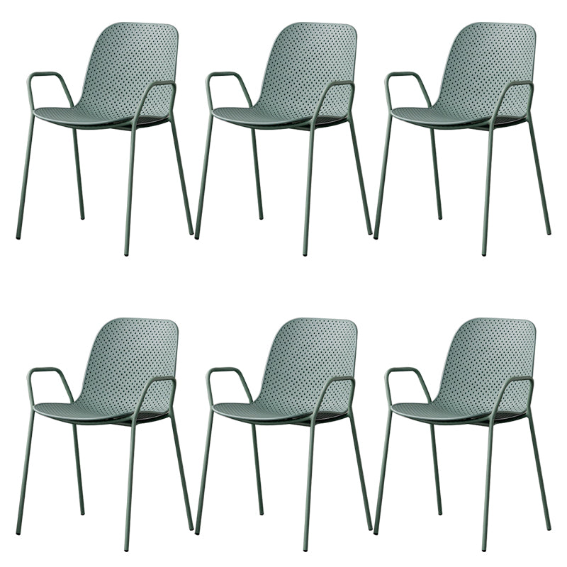 Contemporary Indoor/ Outdoor Chair Metal Dining Armchair Side Chair