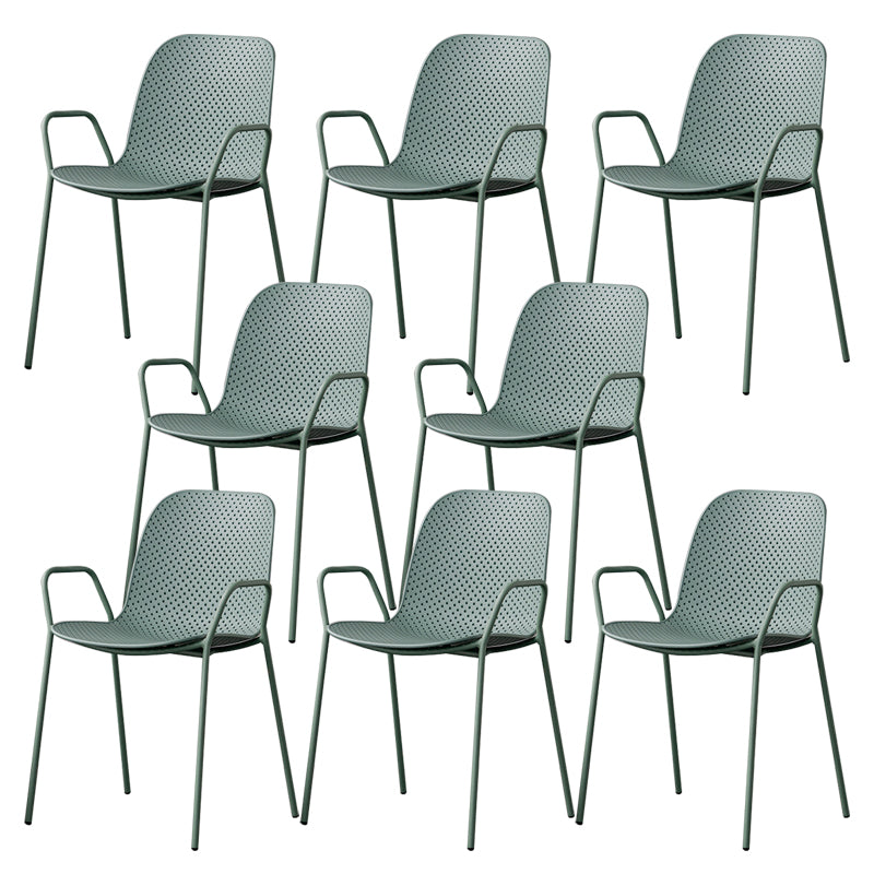 Contemporary Indoor/ Outdoor Chair Metal Dining Armchair Side Chair