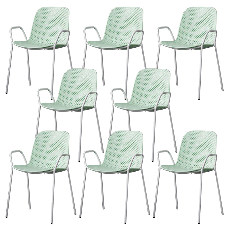 Contemporary Indoor/ Outdoor Chair Metal Dining Armchair Side Chair