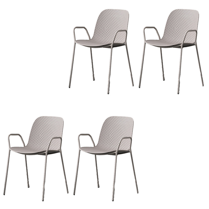 Contemporary Indoor/ Outdoor Chair Metal Dining Armchair Side Chair
