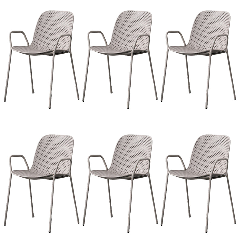 Contemporary Indoor/ Outdoor Chair Metal Dining Armchair Side Chair