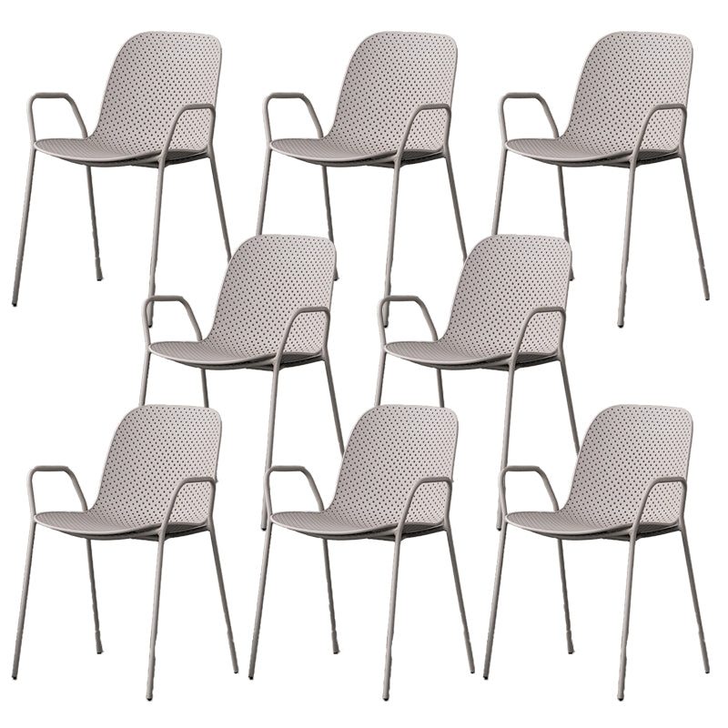 Contemporary Indoor/ Outdoor Chair Metal Dining Armchair Side Chair