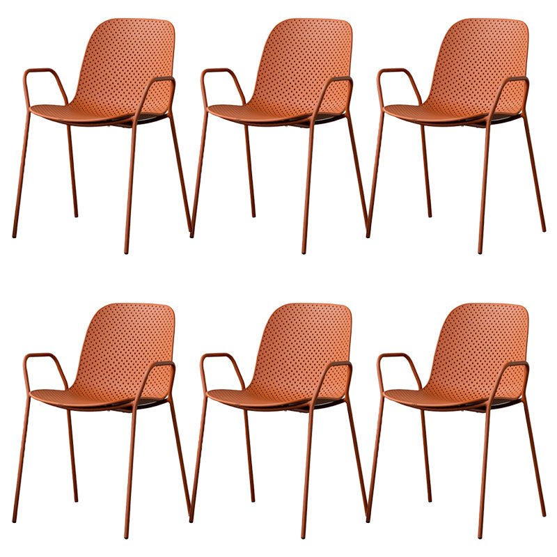 Contemporary Indoor/ Outdoor Chair Metal Dining Armchair Side Chair
