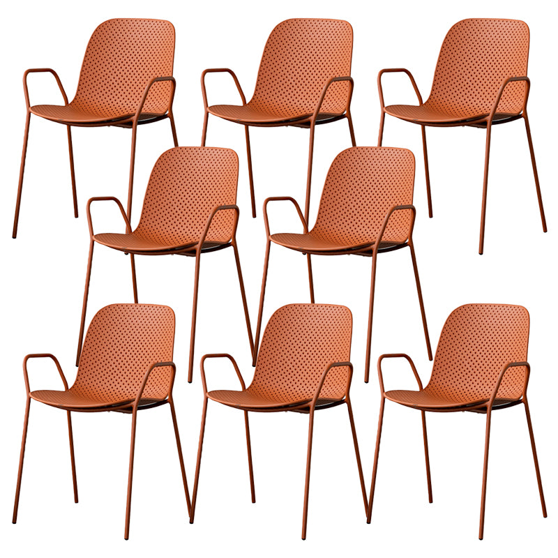 Contemporary Indoor/ Outdoor Chair Metal Dining Armchair Side Chair