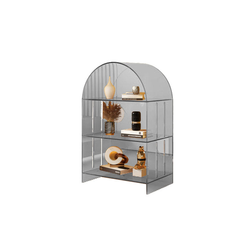Modern Closed Back Vertical Bookshelf Acrylic Bookcase with Shelves
