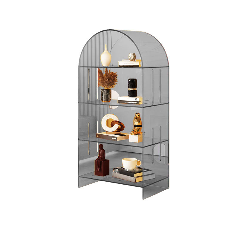 Modern Closed Back Vertical Bookshelf Acrylic Bookcase with Shelves