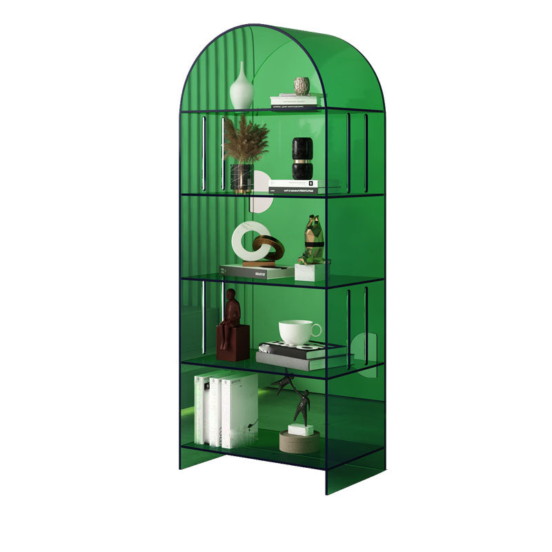 Modern Closed Back Vertical Bookshelf Acrylic Bookcase with Shelves